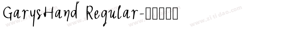 GarysHand Regular字体转换